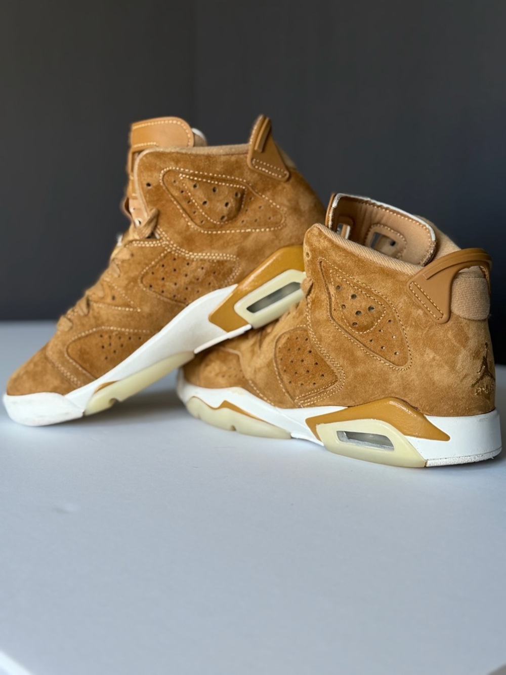 Air Jordan 6 Retro Wheat 2017 GS Size 5Y Rare Kids Youth Sneakers Golden Harvest